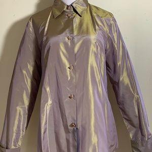 Etro lavender iridescent silk blouse size 44